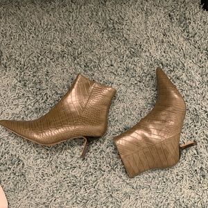 TOPSHOP olive booties